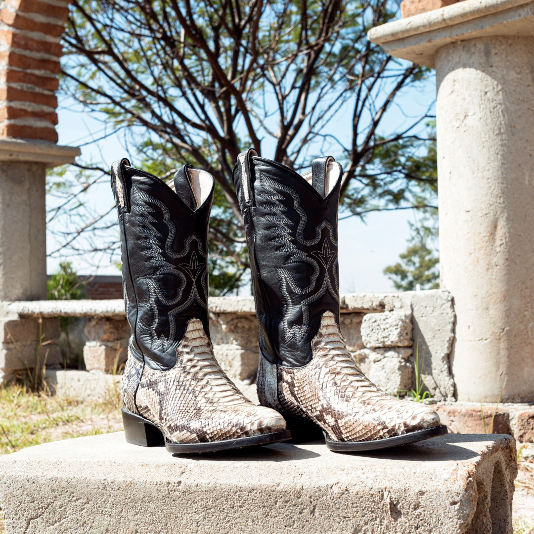 Bota Vaquera Look Botas Serpiente Pitón Botas Vaqueras Piel De