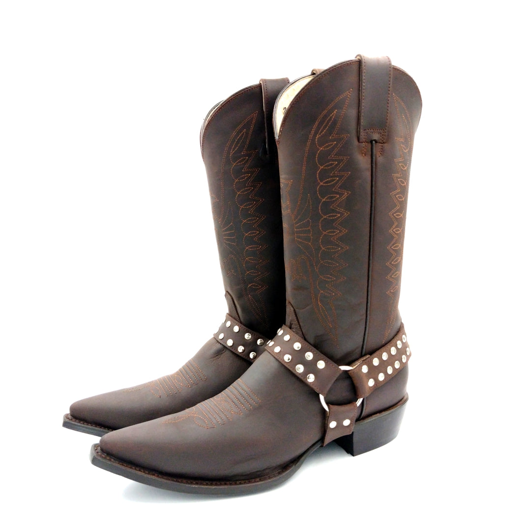 1130 BOTA VAQUERA CRAZY ARNÉS CAFÉ
