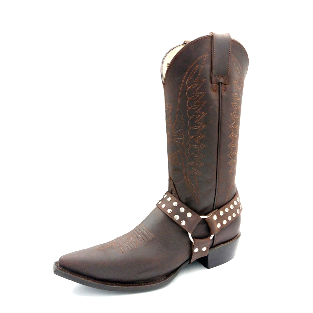 1130 BOTA VAQUERA CRAZY ARNÉS CAFÉ