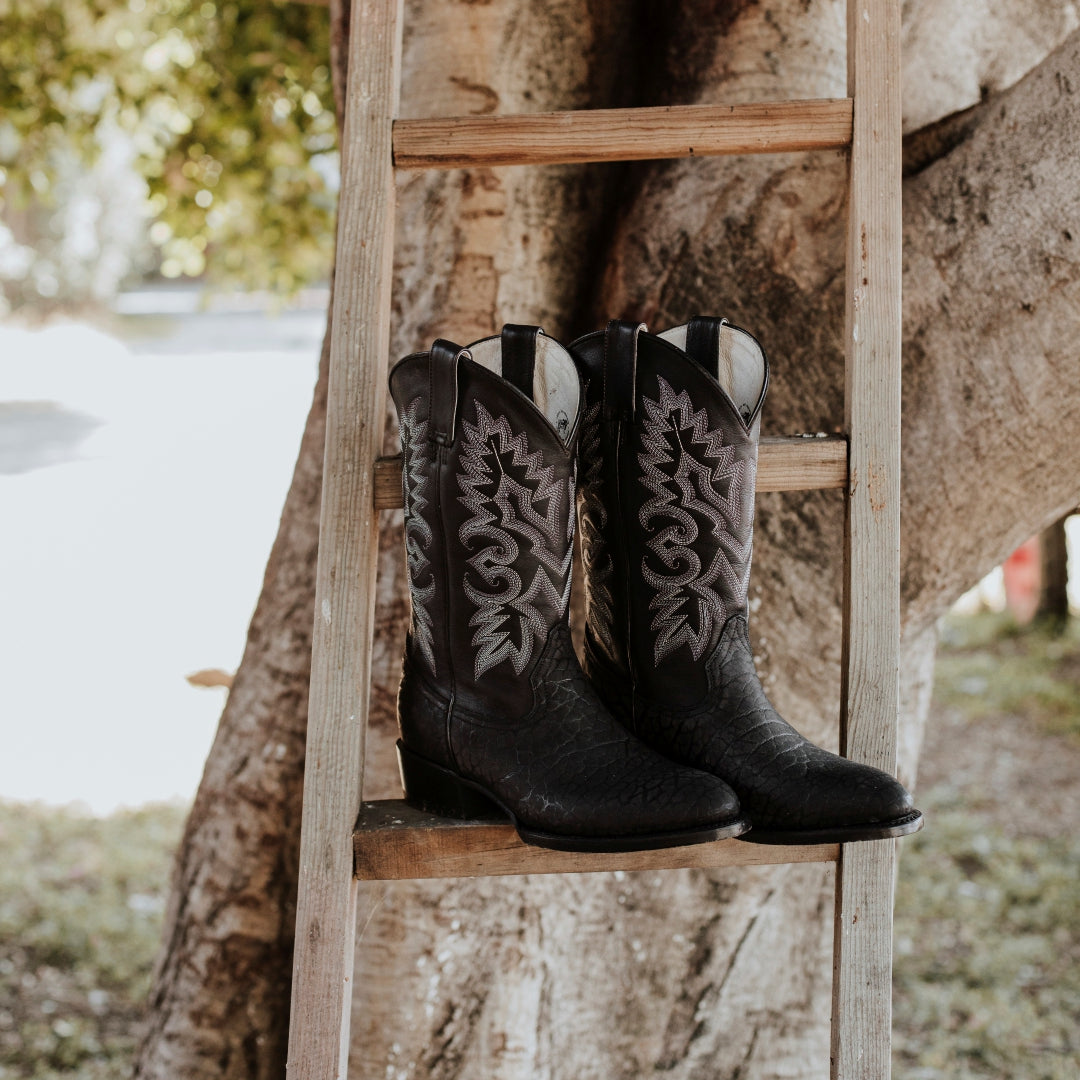 1140 BOTA VAQUERA TORO OVAL NEGRO