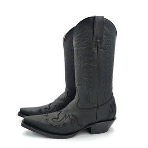 1230 BOTA VAQUERA NEW CRAZY CHIHUAHUA NEGRO