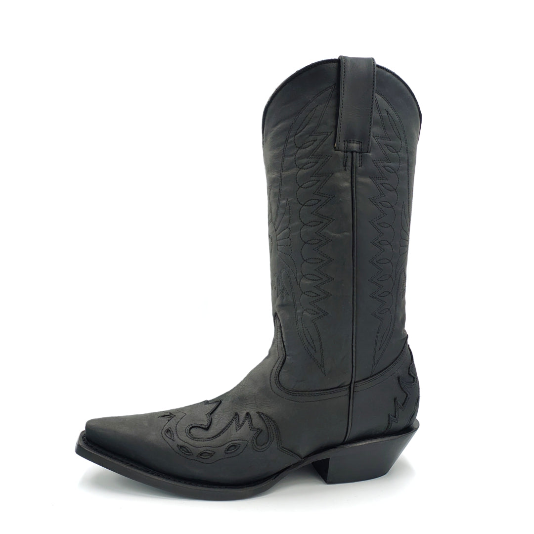 1230 BOTA VAQUERA NEW CRAZY CHIHUAHUA NEGRO