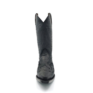 1230 BOTA VAQUERA NEW CRAZY CHIHUAHUA NEGRO