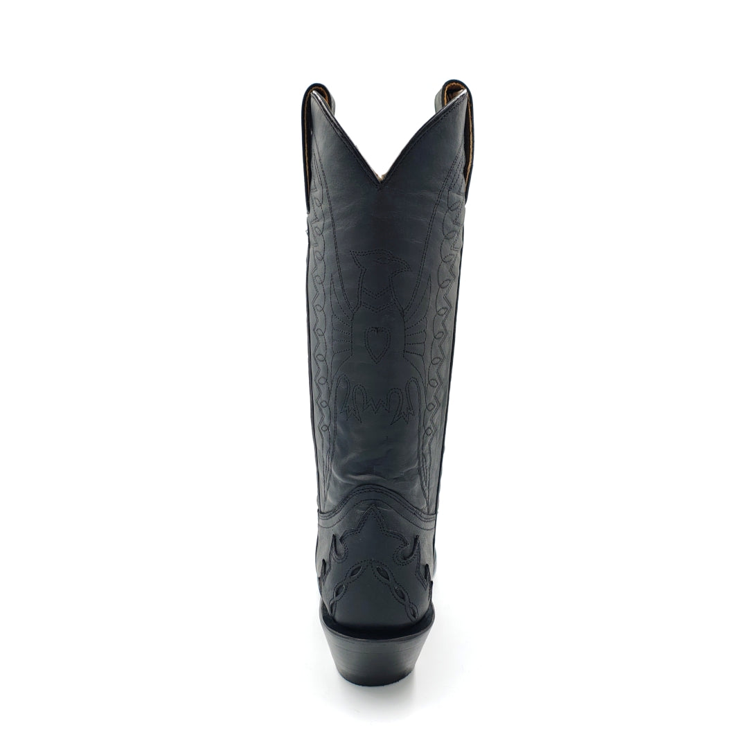1230 BOTA VAQUERA NEW CRAZY CHIHUAHUA NEGRO