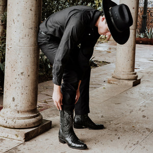 1240 BOTA VAQUERA AVES PREMIUM NEGRO
