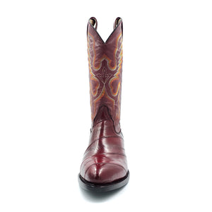 1270 BOTA VAQUERA OVAL ANGUILA VINO