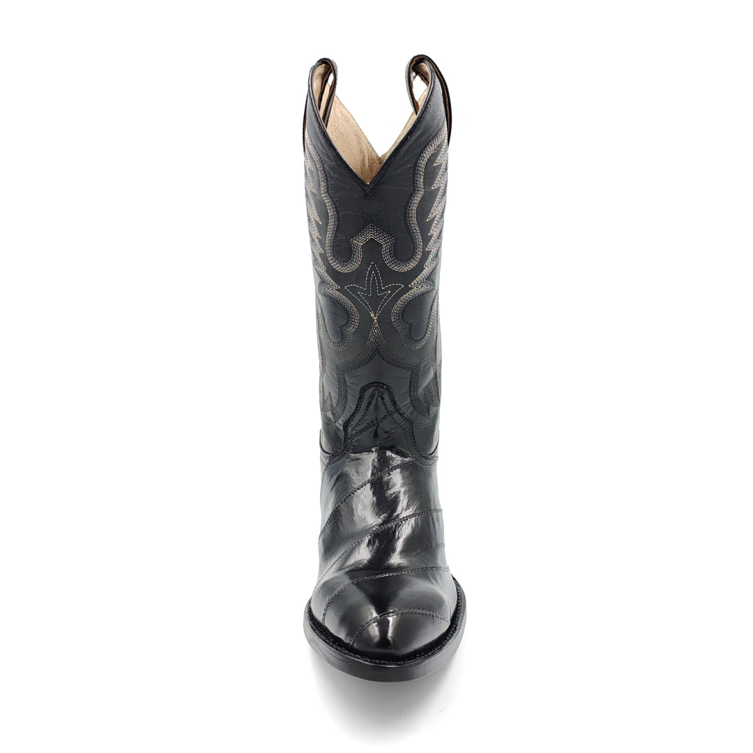 1270 BOTA VAQUERA OVAL ANGUILA NEGRO
