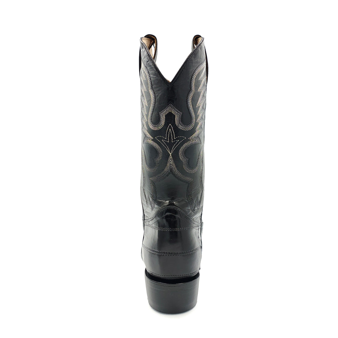 1270 BOTA VAQUERA OVAL ANGUILA NEGRO