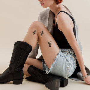 6000 BOTA VAQUERA FLOATER RETRO NEGRO