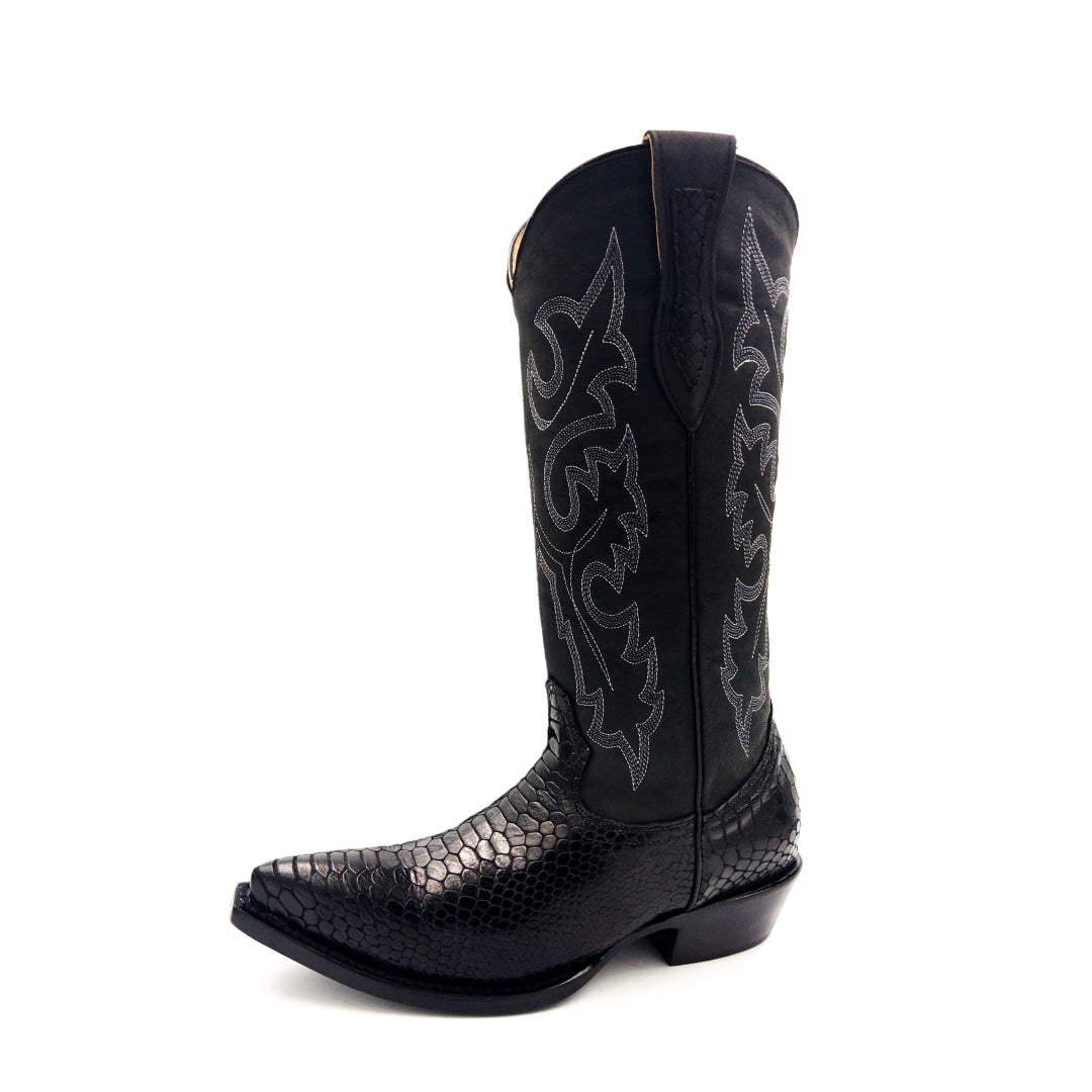 6092 BOTA VAQUERA VÍBORA NEGRO