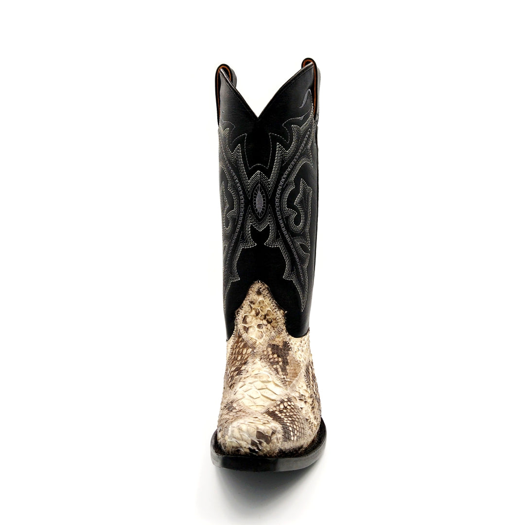 6150 BOTA VAQUERA ROMBOS PYTHON NATURAL