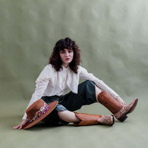 6150 BOTA VAQUERA ROMBOS PYTHON ORIX
