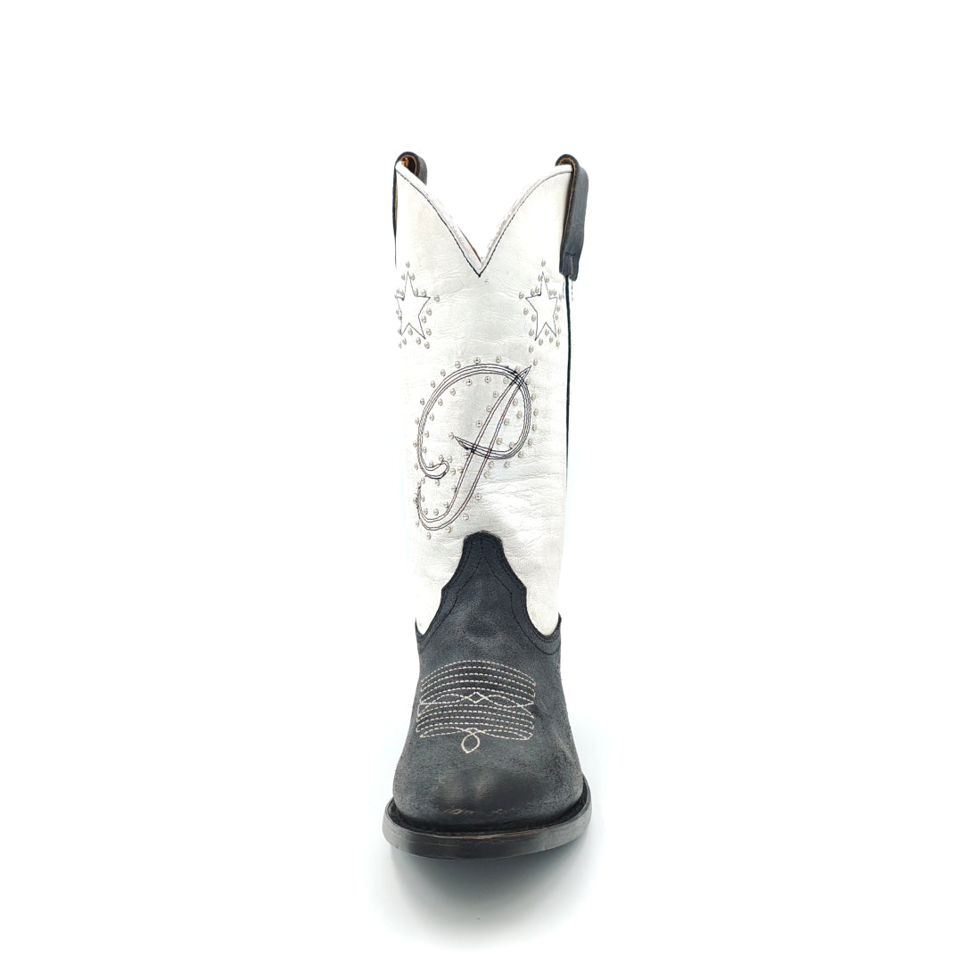6310 BOTA VAQUERA LADY OV VECCIO NEGRO/BLANCO