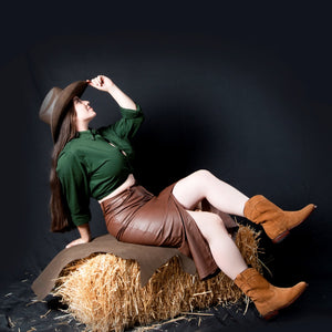 7091 BOTÍN CASUAL LADY ROPER GAMUZA LISA TAN